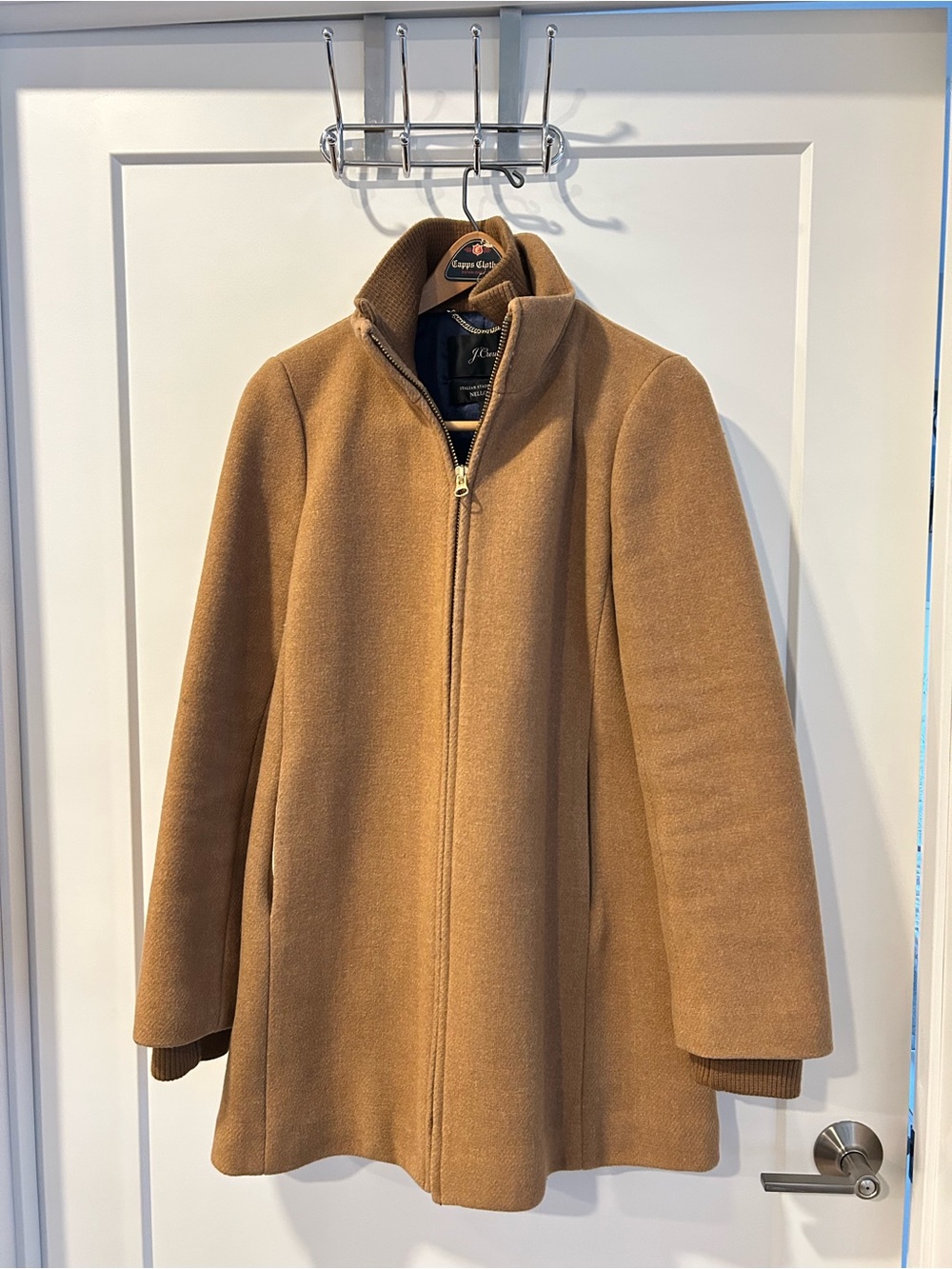 J. Crew Men's Camel Brown Wool Pea Coat